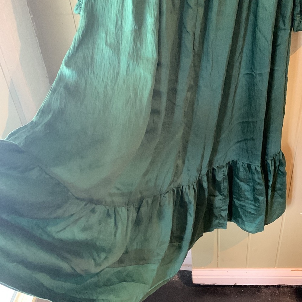 Emerald Green Current Air Long Sleeve Dress Size Medium EUC - Picture 11 of 11